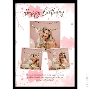 The Pink Brush Edition – Abstract Birthday Collage