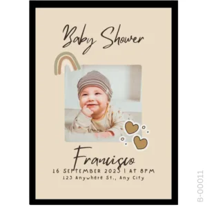 The Boho Rainbow Edition – Baby Shower Invitation Frame