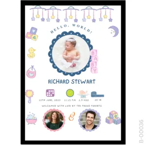 Personalized Newborn Frame – Complete Family Gift