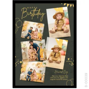 Little Explorer Chalkboard Collage – Bear & Balloons Design