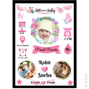 The Spring Welcome Edition – Comprehensive Birth Stats Frame