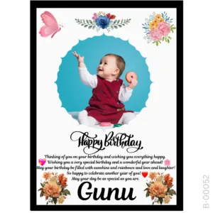 The Floral Wish Edition – Custom Name Birthday Frame
