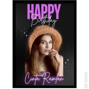 The Neon Glow Edition – Modern Arch Birthday Frame