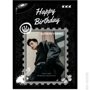 Street Style Portrait – Vinyl Record & Paint Splatter Design