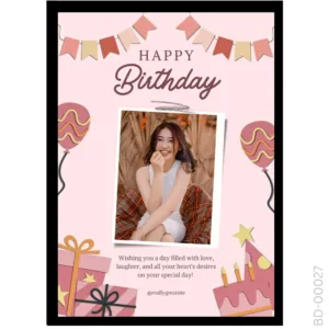 The Pastel Party Edition – Pink Birthday Wish Frame