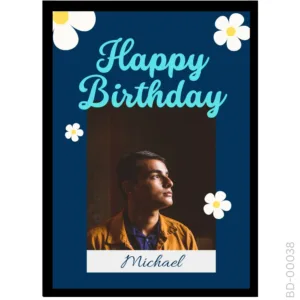 The Navy Daisy Edition – Modern Birthday Portrait