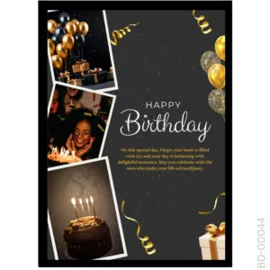 The Midnight Glamour Edition – Black & Gold Party Frame