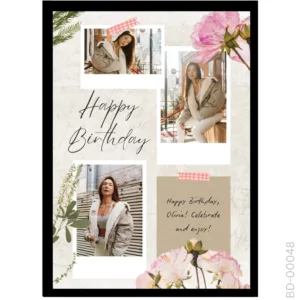 Cottagecore Birthday Storyboard – Textured Beige Frame