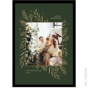 The Gold Glitter Wreath Edition – Emerald Christmas Frame