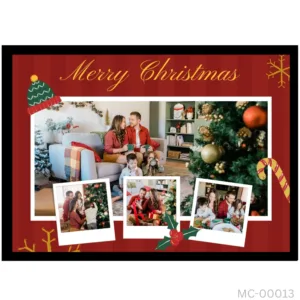 Red Stripe Christmas Portrait – Candy Cane Art