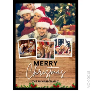 The Rustic Wood Plank Edition – Cozy Christmas Frame