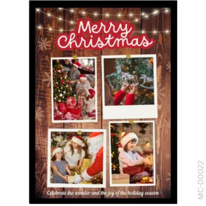 Cabin String Lights Keepsake – Cozy Christmas Grid