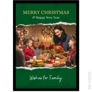 Elegant Christmas Dinner Portrait – Multi-Generational Art