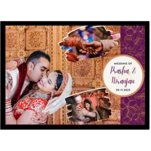 Traditional Ornate Collage – Purple Theme with Name Badge