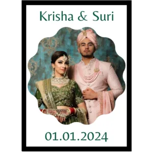 Classic White Name Frame – Custom Date Edition