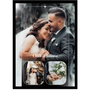 Minimalist White Line Collage – 3 Photo Editorial Frame