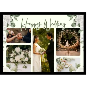 Fresh Floral Storyboard – White & Green Wedding Collage