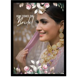 Elegant Floral Bride Frame – Solo Portrait Design