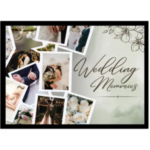 Modern Puzzle Style Frame – "Wedding Memories" Art Design