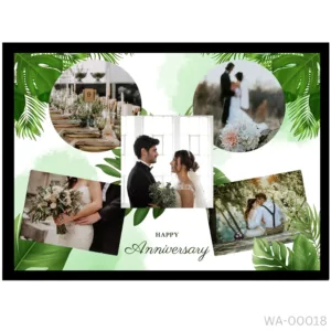 Tropical Greenery Anniversary Photo Frame