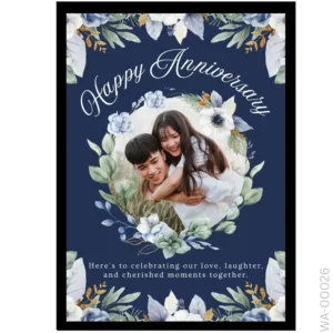 The Midnight Wreath Edition – Dark Floral Anniversary Frame