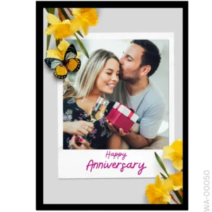 Yellow Butterfly Gift Portrait – Polaroid Celebration Design